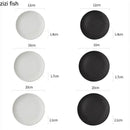 Axyaa Spiral Pattern Ceramic Plate Set, Molecular Cuisine Restaurant Tableware