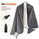 Axyaa Double-Sided USB Electric Shawl Blanket: 3 Heating Levels, Foldable & Thick Winter Wearable