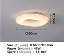 Axyaa Nordic White LED Chandelier: Round Italian Designer Pendant Light for Home Decor
