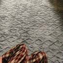 Axyaa Plush Jacquard Carpet Gray Beige Rug - Home Decor Floor Cover