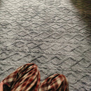 Axyaa Plush Jacquard Carpet Anti-Slip Rug - Gray Beige Simple Home Floor Cover
