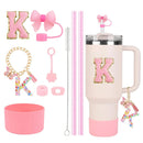 Axyaa 10pcs Tumbler Accessories Set: Straw, Cover, Cap, Boot, Stopper, Keychain, Sticker