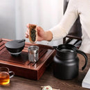 Axya Stainless Steel Stewed Teapot with Tea Insulation, Large Capacity Outdoor Tea Kettle