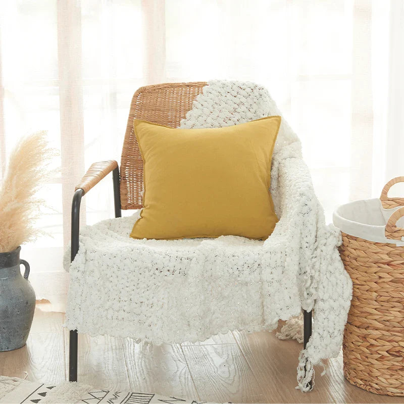 Axyaa Soft Polyester Cushion Cover for Sofa Pillowcase, Living Room & Bedroom