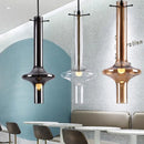 Axyaa Glass Tube Pendant Light in Smoke Grey/Clear/Amber