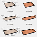 Axya Leather Desktop Organizer Tray - Rectangle Metal Cosmetic Storage Tray