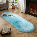Axyaa Faux Wool Plush Shaggy Area Rug Living Room Kids Bedroom Floor Mat