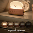 Axyaa Toast Lamp: Rechargeable LED Night Light for Bedroom Decoration and Mood Lighting