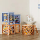 Axyaa Clear Foldable Storage Box with Lid - Large Capacity for Home Organization