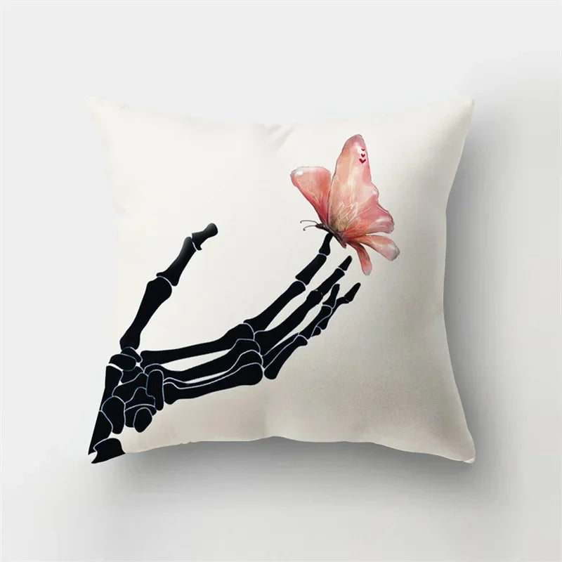 Deer Animal & Natural Leaves Cushion Cover by Axyaa - Home Decoration