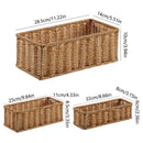 Axyaa Woven Plastic Storage Basket for Coffee, Vegetables, Snacks, and More