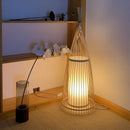 Axyaa Bamboo Woven Table Lamp: Nordic Design, LED Light for Home Decor