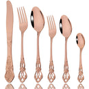 Axyaa Rainbow Stainless Steel Cutlery Set - 6Pcs Flatware for Kitchen Party