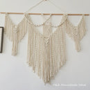 Axyaa Geometric Macrame Wall Tapestry - Bohemian Style Chic Decor