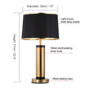 Axyaa Black Gold LED Table Lamp - Contemporary Vintage Design