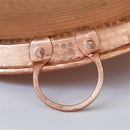 Axya Copper Wedding Plate with Ears for Seafood Dinner & Hotpot Tray