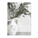 Axyaa Canvas Poster Painting: Olive Green Leaf Tree Wall Art Print Ancient Architecture Puglia