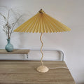 Axyaa Retro Pleated Umbrella Table Lamp Swing Iron Art for Master Bedroom