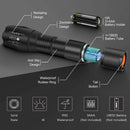 Axya T-6 LED Tactical Flashlight - Waterproof Aluminum Alloy Torch