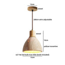 Axyaa Stone Wabi Sabi LED Pendant Light Fixture in Wood Yellow Travertine