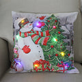 Axyaa LED Christmas Pillow Cover for Festive Holiday Decor