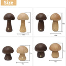 Axyaa Mushroom Night Light: Cute Wooden Bedside Lamp for Children's Room