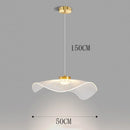 Axyaa Lotus Leaf LED Pendant Light: Modern Linear Hanging Light for Dining Room & Kitchen