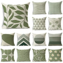 Axyaa Green Floral Pattern Cushion Cover for Home Sofa Car Decor