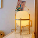 Axyaa Zen Wood LED Desk Lamp with Glass Shade for Home Décor Lighting Fixtures