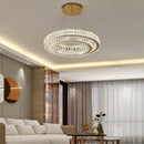 Axyaa Luxury Gold LED Crystal Chandeliers for Living & Dining Room