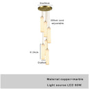 Axyaa Marble Chandeliers: Led Dimmable for Circular Staircase, Villa Decor & Home Luxury