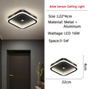 Axyaa LED Ceiling Lamps: Motion Sensor, Black, Indoor, Bedroom, Corridor Balcony Lighting
