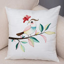 Axyaa Cartoon Parrot Pillowcase with Birds and Flowers 45x45cm