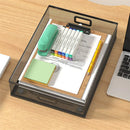 Axyaa Metal Mesh Desktop Drawer Storage Tray with Handle - Set of 2