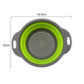 Axyaa Silicone Collapsible Drain Basket: Kitchen Tool for Washing Vegetables & Fruits