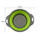 Axyaa Silicone Collapsible Drain Basket: Kitchen Tool for Washing Vegetables & Fruits