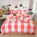 Axyaa Small Stripes Cotton Four-Piece Bedding Set