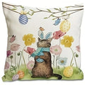 Easter Puppy Cat Egg Pattern Pillowcase - Axyaa Brand Home Decoration