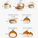 Axyaa Chestnut Ceramic Coffee Cup, Saucer, Plate, Bowl Set - Home Kitchen Tableware