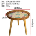 Axyaa Handmade Rattan Shells Coffee Table - Nordic Style Home Decoration