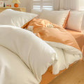 Axyaa Modern Minimalist Duvet Cover Bedding Sets, All Season Comfort, Solid Color