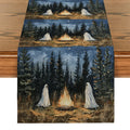 Axyaa Cute Ghost Table Runner for Halloween Decor