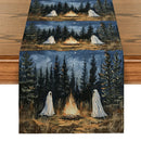 Axyaa Cute Ghost Table Runner for Halloween Decor