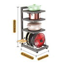 Axyaa Stainless Steel Pot Rack Organizer for Under Cabinet Storage