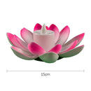 Axyaa Double Petal Lotus Night Light: Festive Floating Water Sensor Flower Color Light