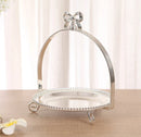 Axya Silver Plated Dessert Tray - Elegant Cake Stand for Wedding Party Display