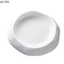Axya Stone Pattern Ceramic Dinner Soup Salad Dessert Plates Set