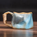 Axyaa Irregular Rope Ceramic Coffee Cup Set Retro Japanese Style Tea Mug