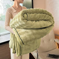 Axyaa Cozy Rabbit Fur Throw Blanket: Soft Plush Sofa Bed Autumn Winter Warm Blanket