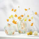Axyaa Clear Glass Irregular Pattern Vase for Home Decor and Flower Arrangement